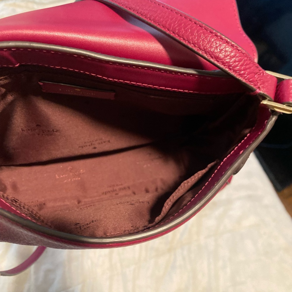 Kate Spade Raspberry Pebbled Leather Mini Crossbody - Picture 4 of 8